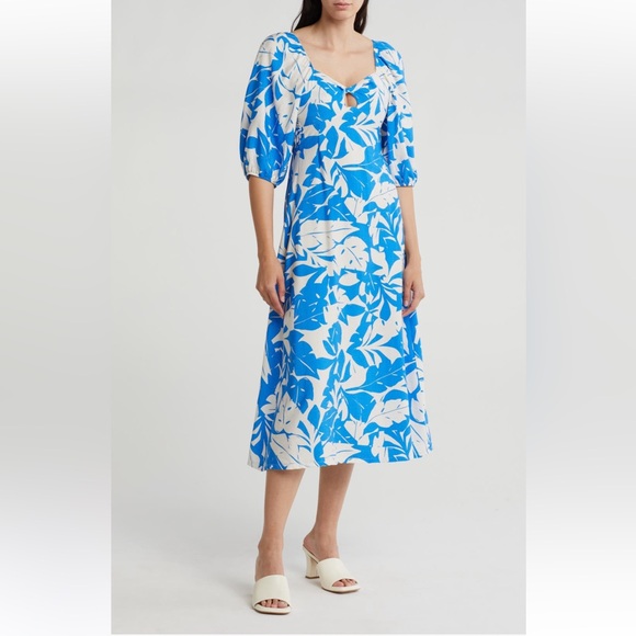 Velvet Torch Printed Midi-Dress XL - Picture 1 of 8